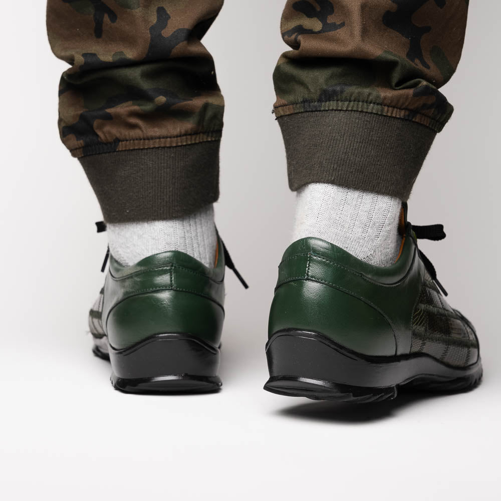 Marco Di Milano Bari Lizard Patchwork Sneakers Green