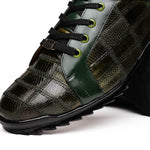 Marco Di Milano Bari Lizard Patchwork Sneakers Green
