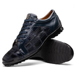 Marco Di Milano Bari Lizard Patchwork Sneakers Navy