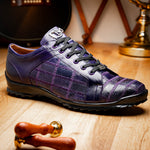 Marco Di Milano Bari Lizard Patchwork Sneakers Purple
