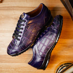 Marco Di Milano Bari Lizard Patchwork Sneakers Purple