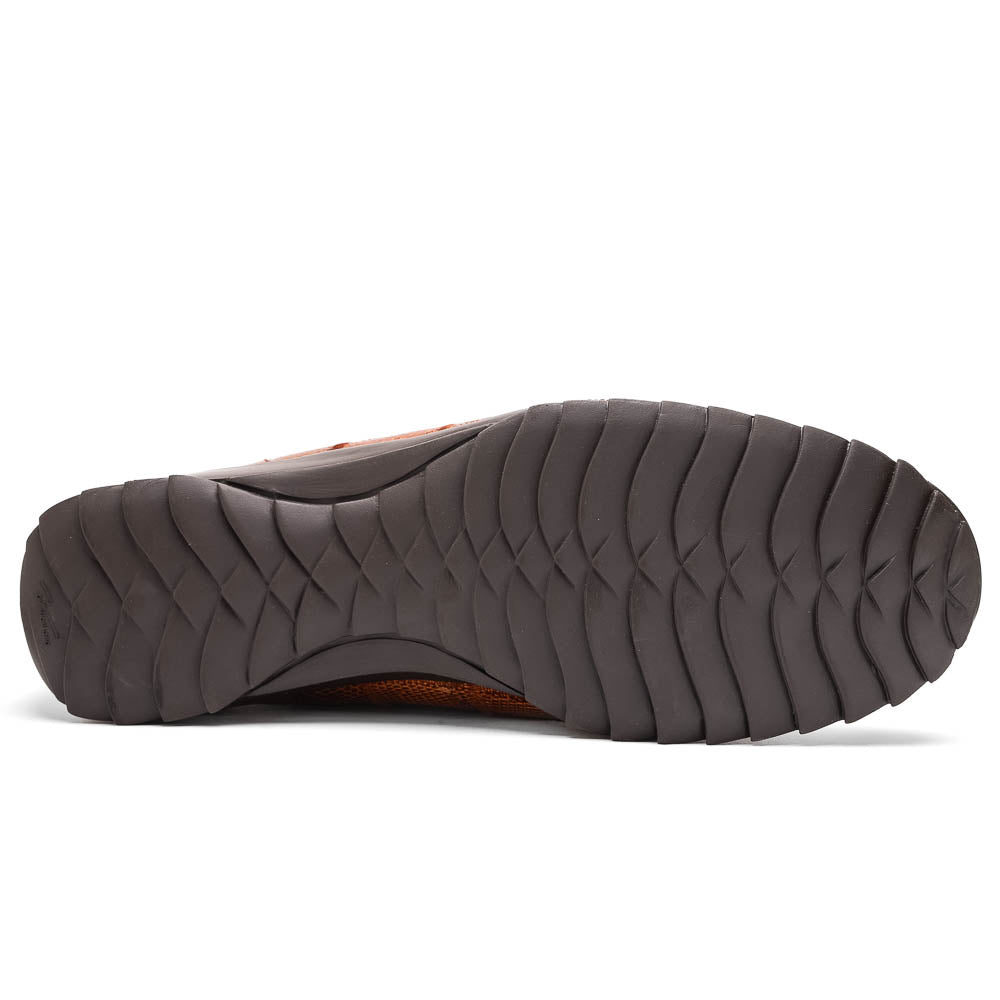Marco Di Milano Bari Lizard Patchwork Sneakers Cognac