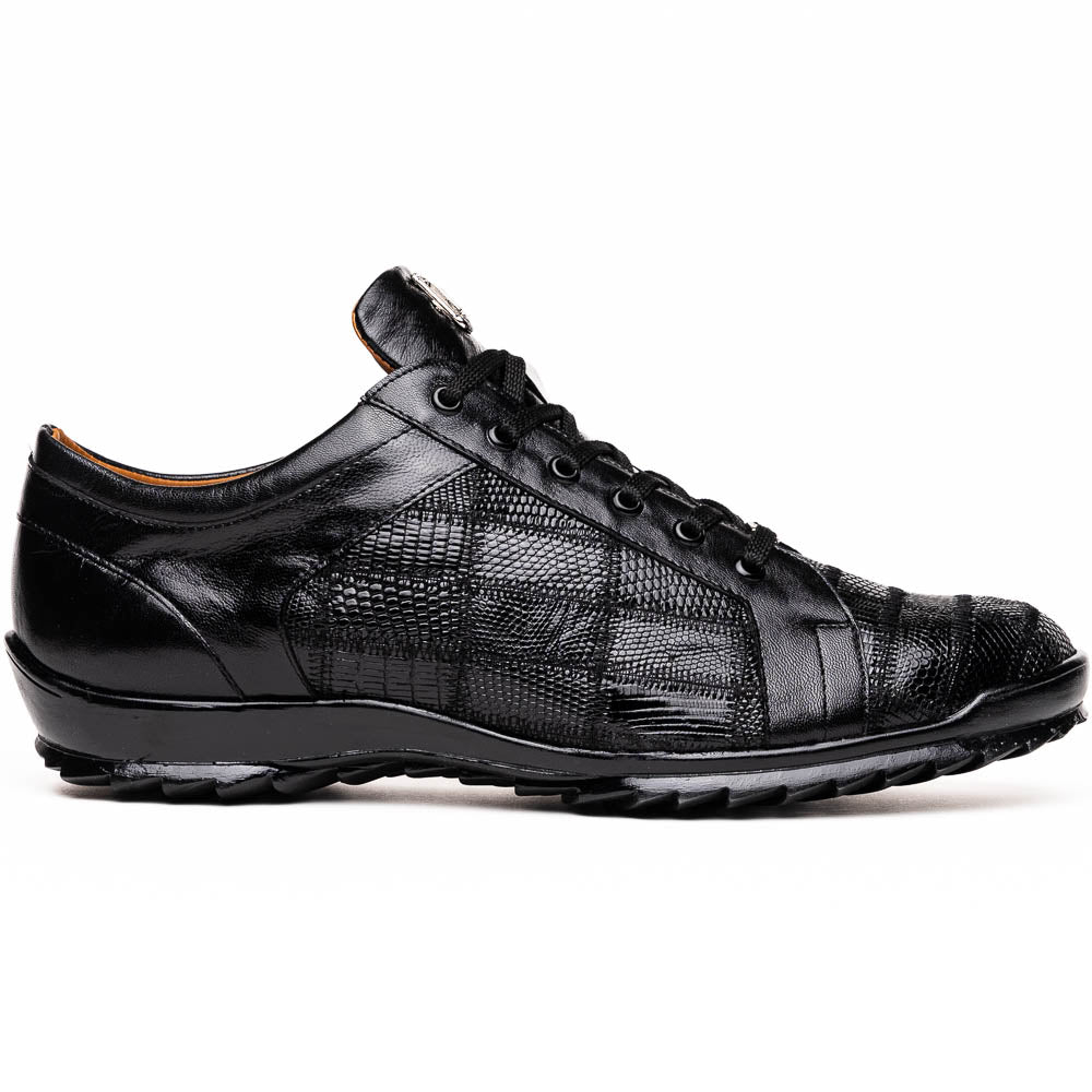 Marco Di Milano Bari Lizard Patchwork Sneakers Black