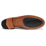 Alan Payne Barney II Crocodile Embossed Loafers Brandy