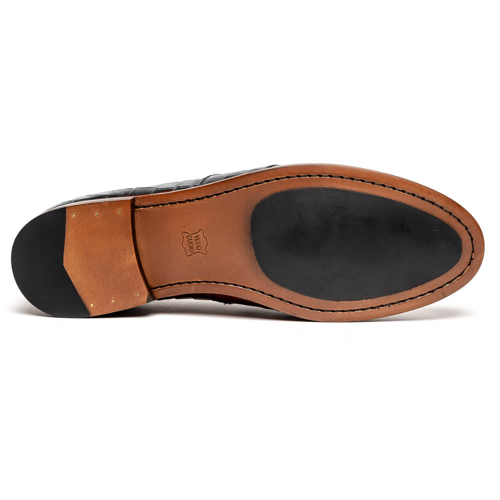 Alan Payne Barney II Calfskin Penny Loafers Black