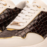 Vinci Leather Bellagio Leather Sneaker Boot White / Gold