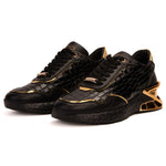 Vinci Leather Bellagio Leather Sneaker Black / Gold