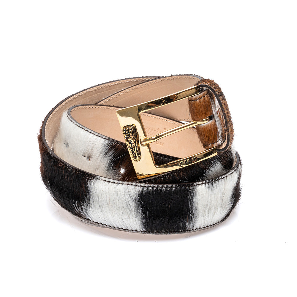 Mauri 0100/40 Pony Belt Natural / Gold Buckle