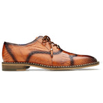 Belvedere Alex Ostrich Wingtip Shoes Antique Tangerine