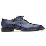 Belvedere Alex Ostrich Wingtip Shoes Antique Royal Blue