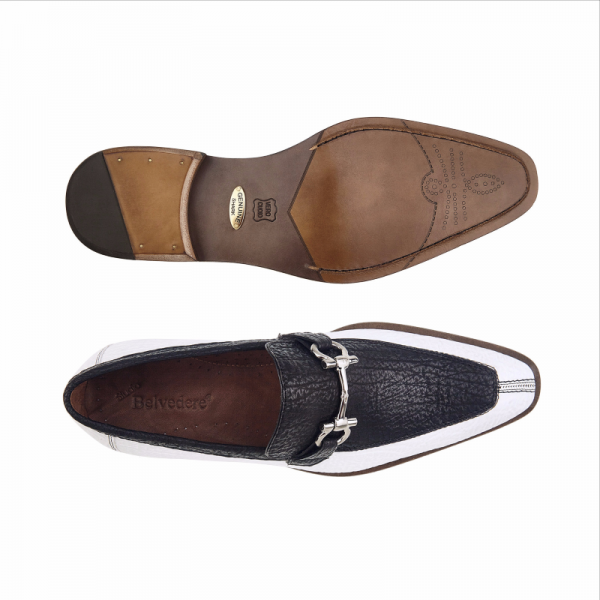 Belvedere Alfio Shark Bit Loafers Black/White