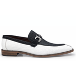 Belvedere Alfio Shark Bit Loafers Black/White
