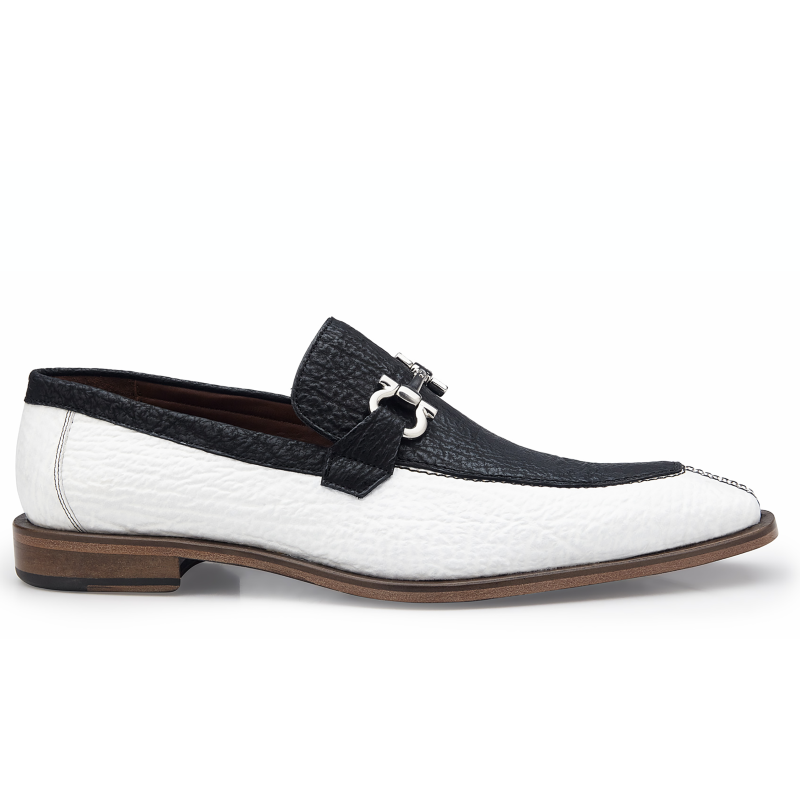 Belvedere Alfio Shark Bit Loafers Black/White