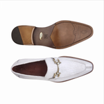 Belvedere Alfio Shark Bit Loafers White