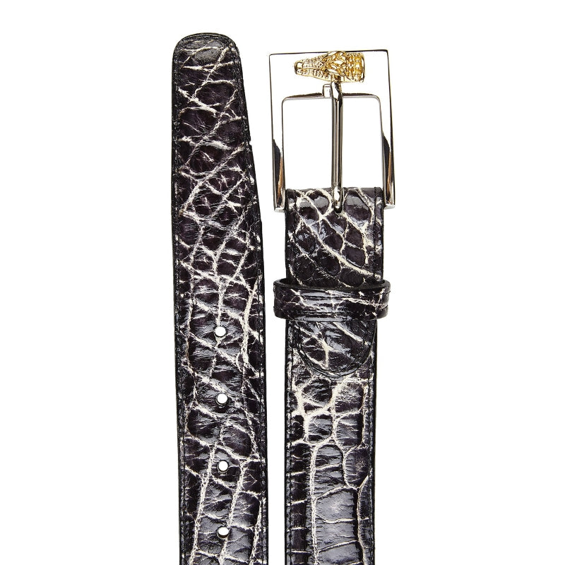 Belvedere Alligator Belt Black Rust