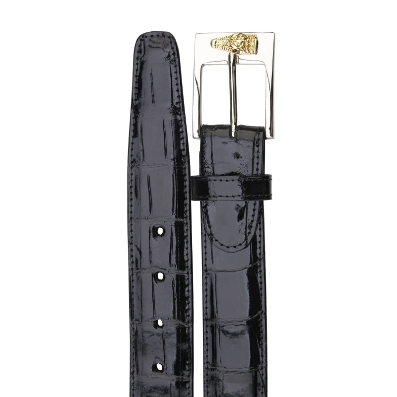 Belvedere Alligator Belt Black