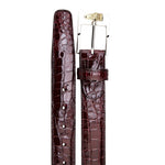 Belvedere Alligator Belt Dark Burgundy