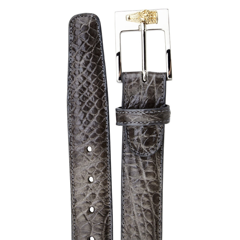 Belvedere Alligator Belt Gray