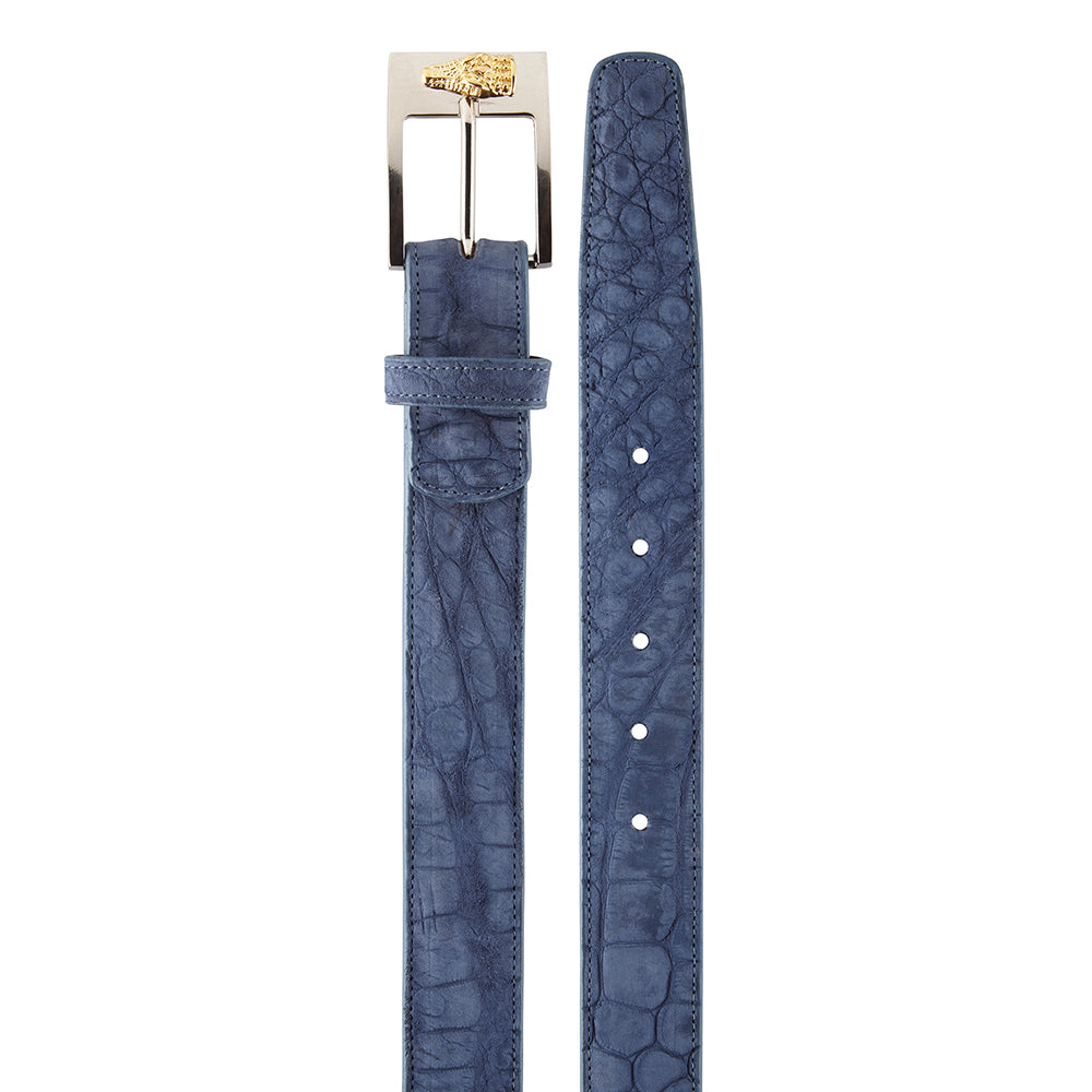 Belvedere Alligator Belt Navy Blue