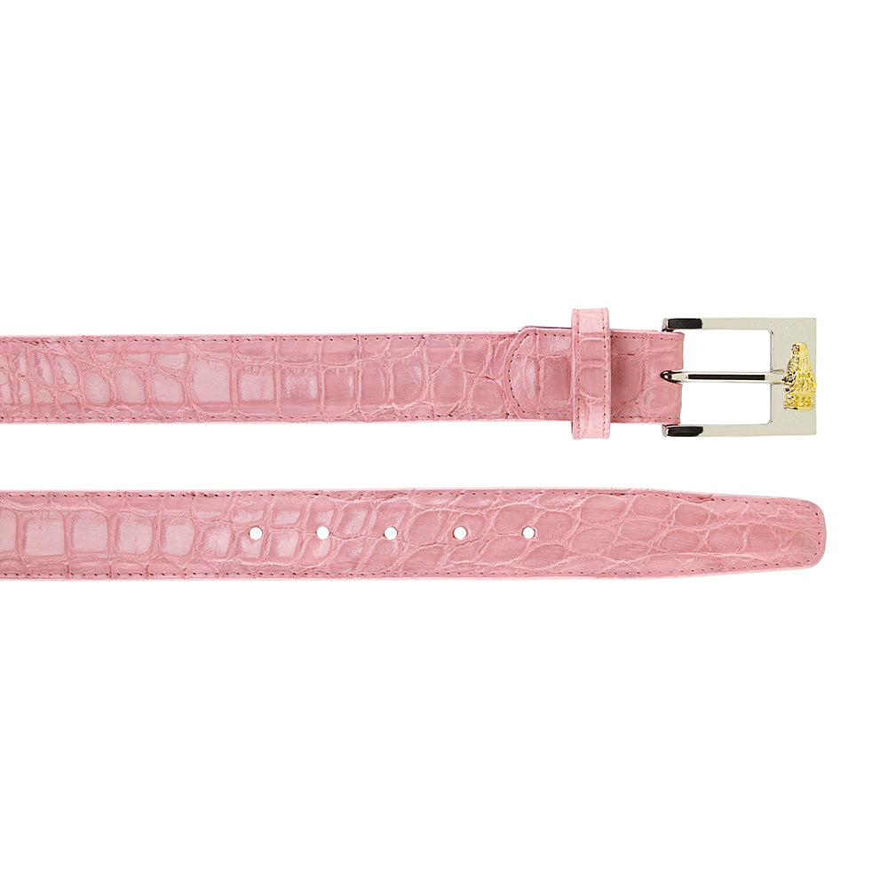 Belvedere Alligator Belt Pink
