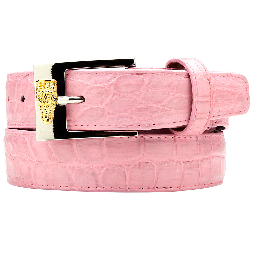 Belvedere Alligator Belt Pink