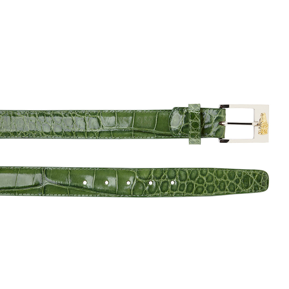 Belvedere Alligator Belt Pistacchio