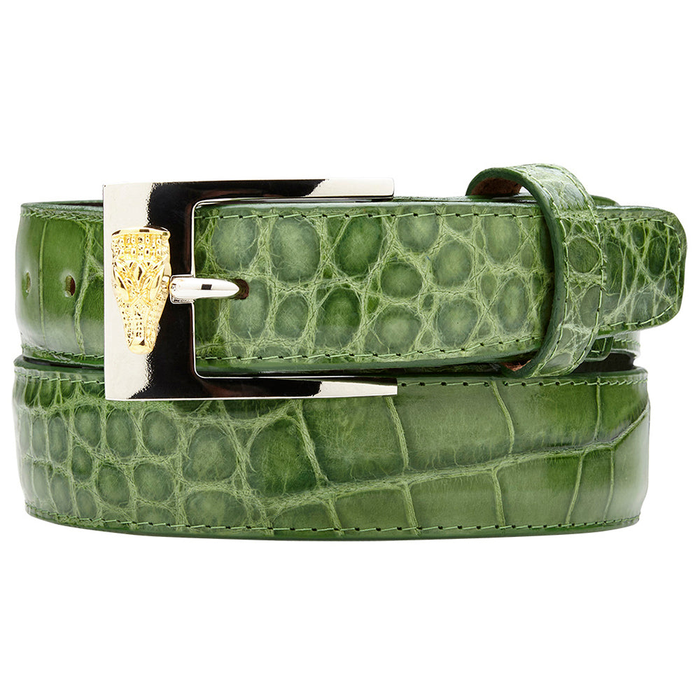 Belvedere Alligator Belt Pistacchio