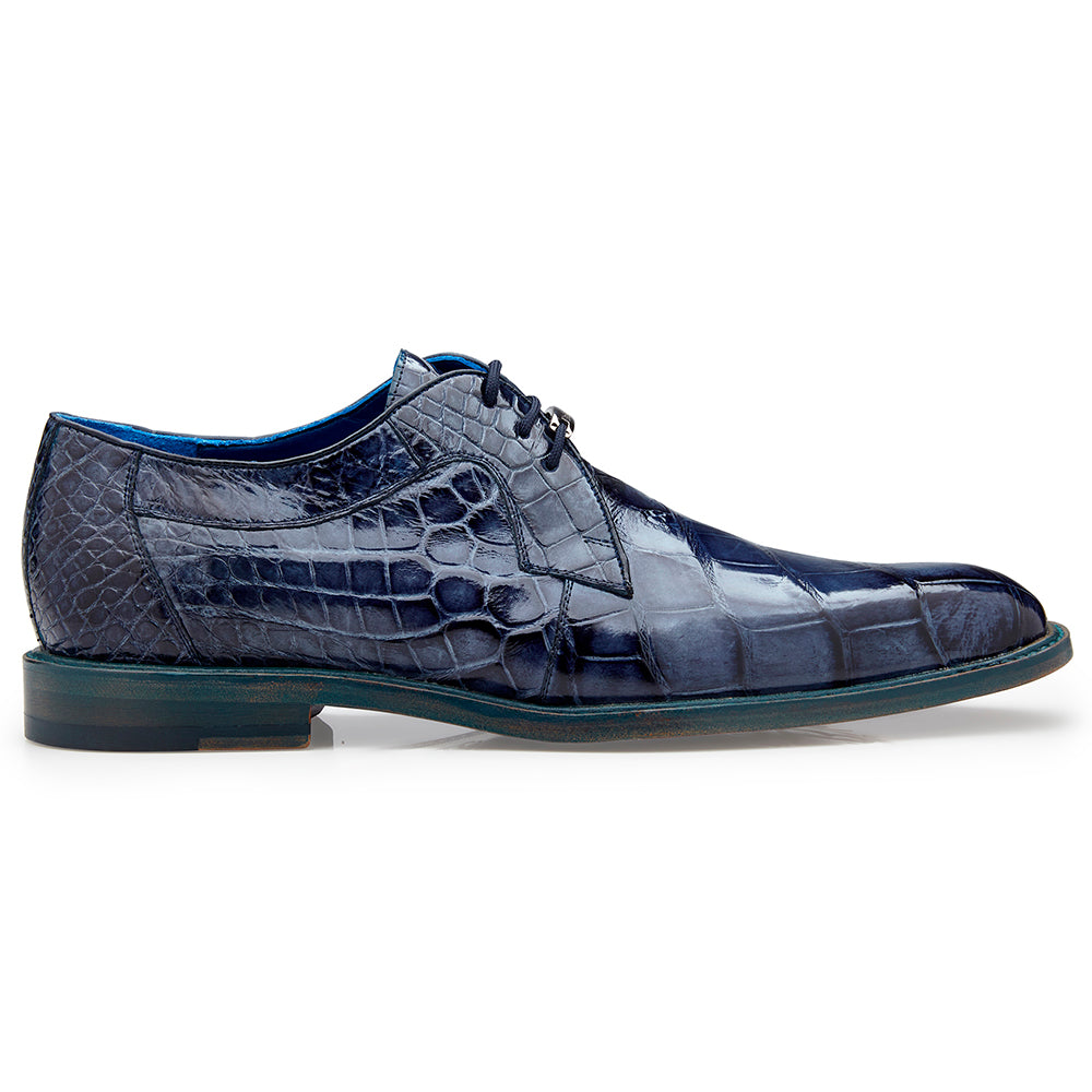 Belvedere Amato Alligator Shoes Blue