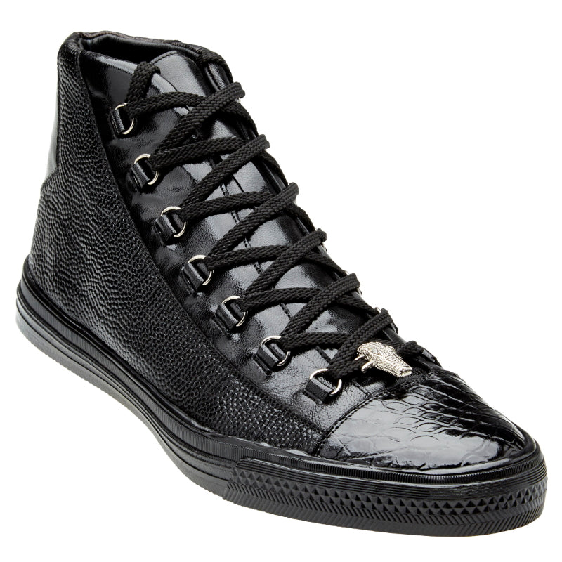 Belvedere Angelo Crocodile / Calf Sneakers Black