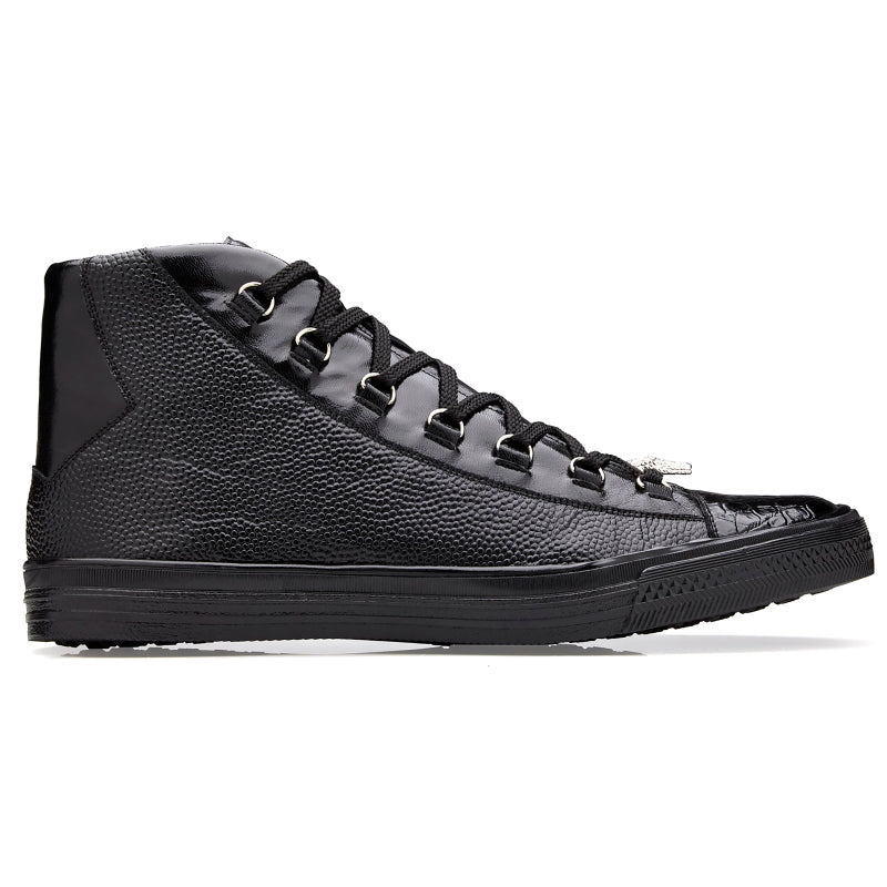 Belvedere Angelo Crocodile / Calf Sneakers Black
