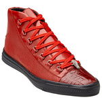 Belvedere Angelo Crocodile & Calf Sneakers Red