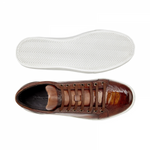 Belvedere Anthony Ostrich Leg & Calfskin Sneakers Almond Safari