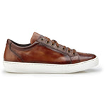 Belvedere Anthony Ostrich Leg & Calfskin Sneakers Almond Safari