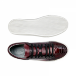 Belvedere Anthony Ostrich Leg & Calfskin Sneakers Wine Safari