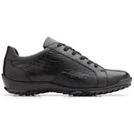 Belvedere Arena Ostrich & Calfskin Sneakers Black