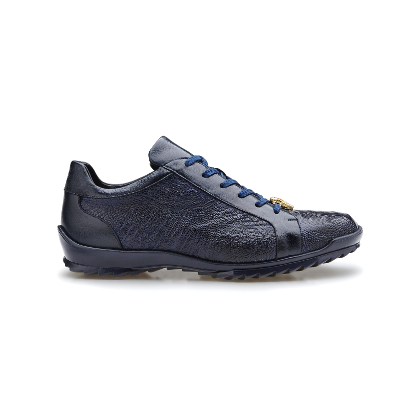 Belvedere Arena Ostrich & Calfskin Sneakers Night Blue