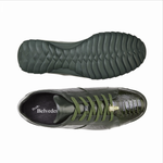 Belvedere Arena Ostrich & Calfskin Sneakers Olive