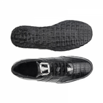 Belvedere Astor Calfskin & Crocodile Sneakers Black