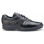 Belvedere Astor Calfskin & Crocodile Sneakers Black