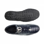 Belvedere Astor Calfskin & Crocodile Sneakers Blue