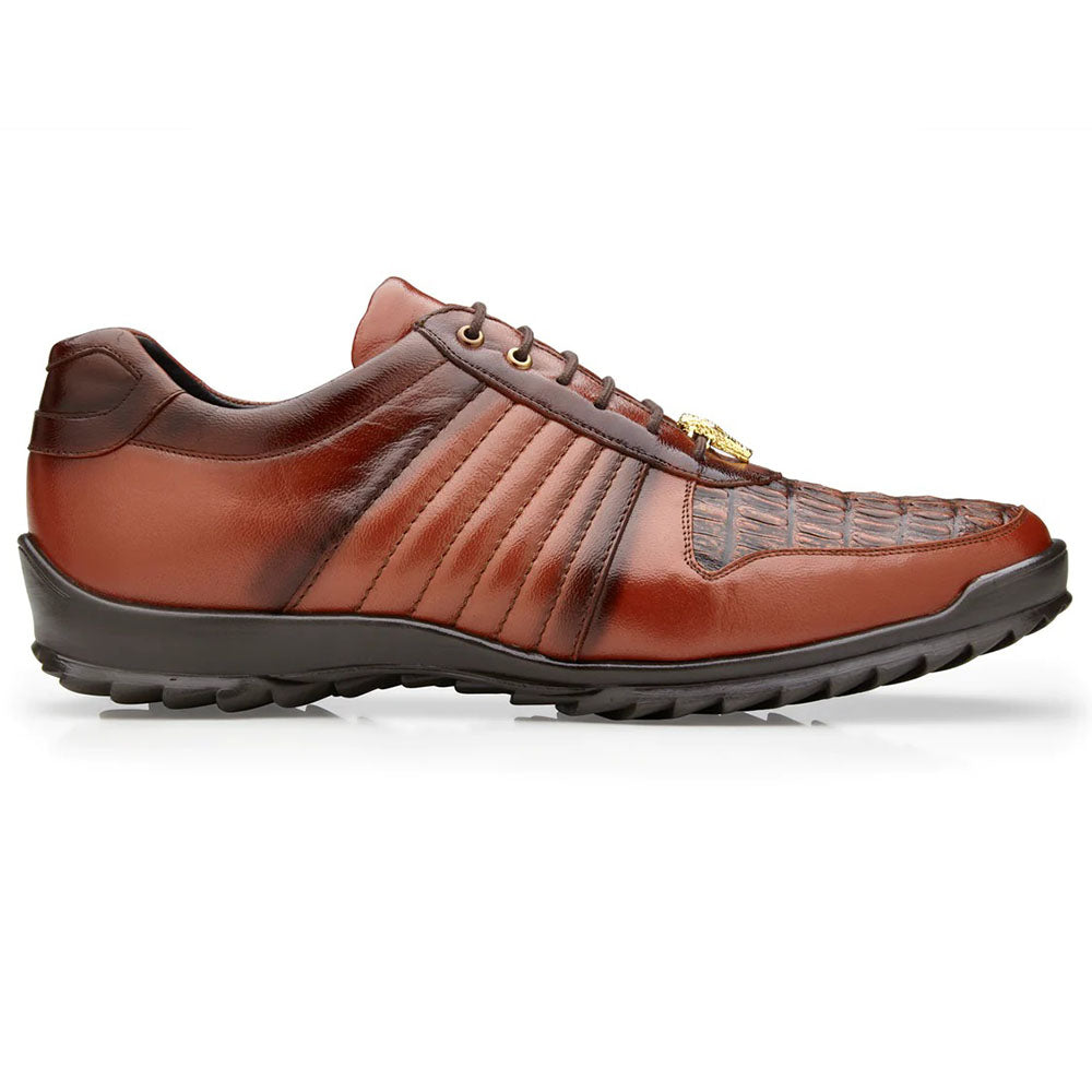 Belvedere Astor Genuine Hornback Caiman Crocodile / Calfskin Sneakers Ant Sport
