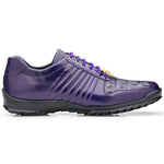 Belvedere Astor Genuine Hornback Caiman Crocodile Crocodile / Calfskin Sneakers Purple