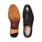 Belvedere Bala Alligator & Calfskin Cap Toe Shoes Black