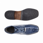Belvedere Barone Hornback & Ostrich Boots Blue Jean