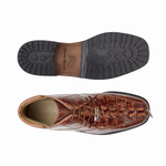 Belvedere Barone Hornback & Ostrich Boots Brandy / Antique Brown