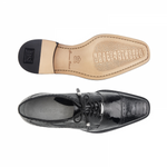 Belvedere Batta Ostrich Leg Cap Toe Shoes Black (14006)