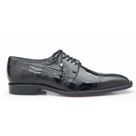 Belvedere Batta Ostrich Leg Cap Toe Shoes Black