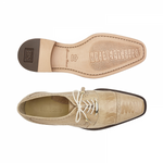 Belvedere Batta Ostrich Leg Cap Toe Shoes Taupe