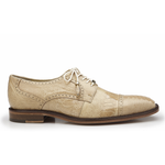 Belvedere Batta Ostrich Leg Cap Toe Shoes Taupe