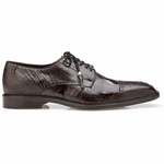 Belvedere Batta Ostrich Leg Cap Toe Shoes Chocolate